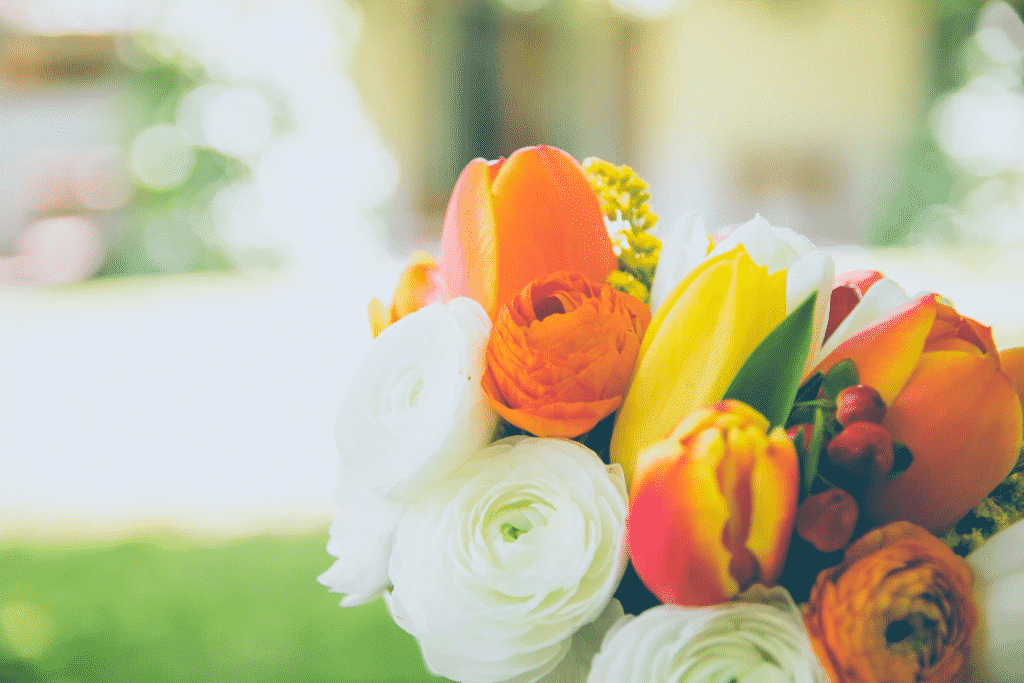 Bouquet of flowers, which include the notorious allergen pollen