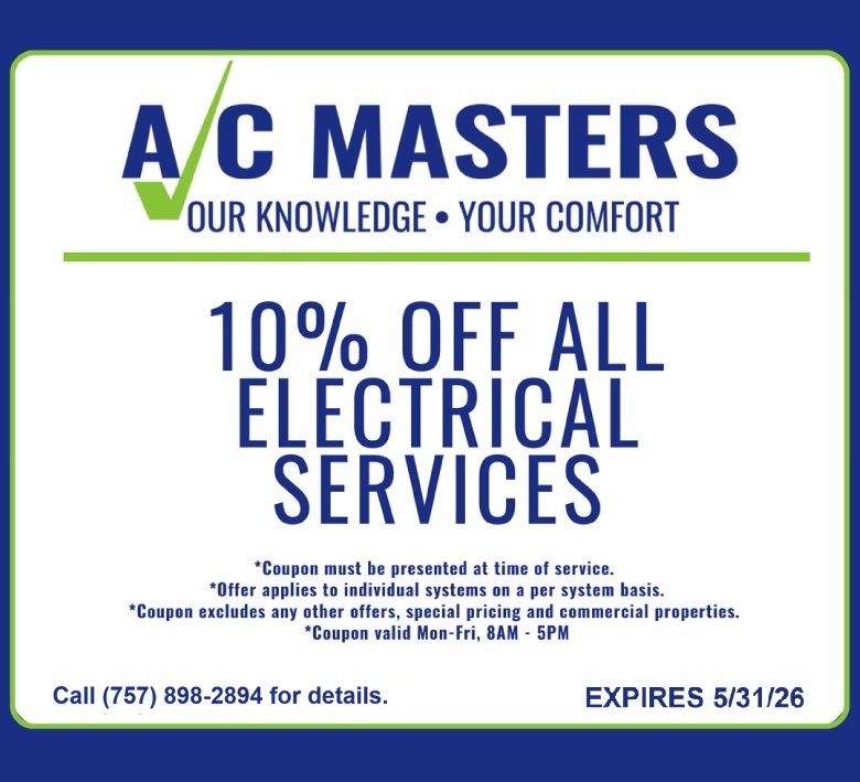 10% off All Electrical Services - Expires 5/31/26