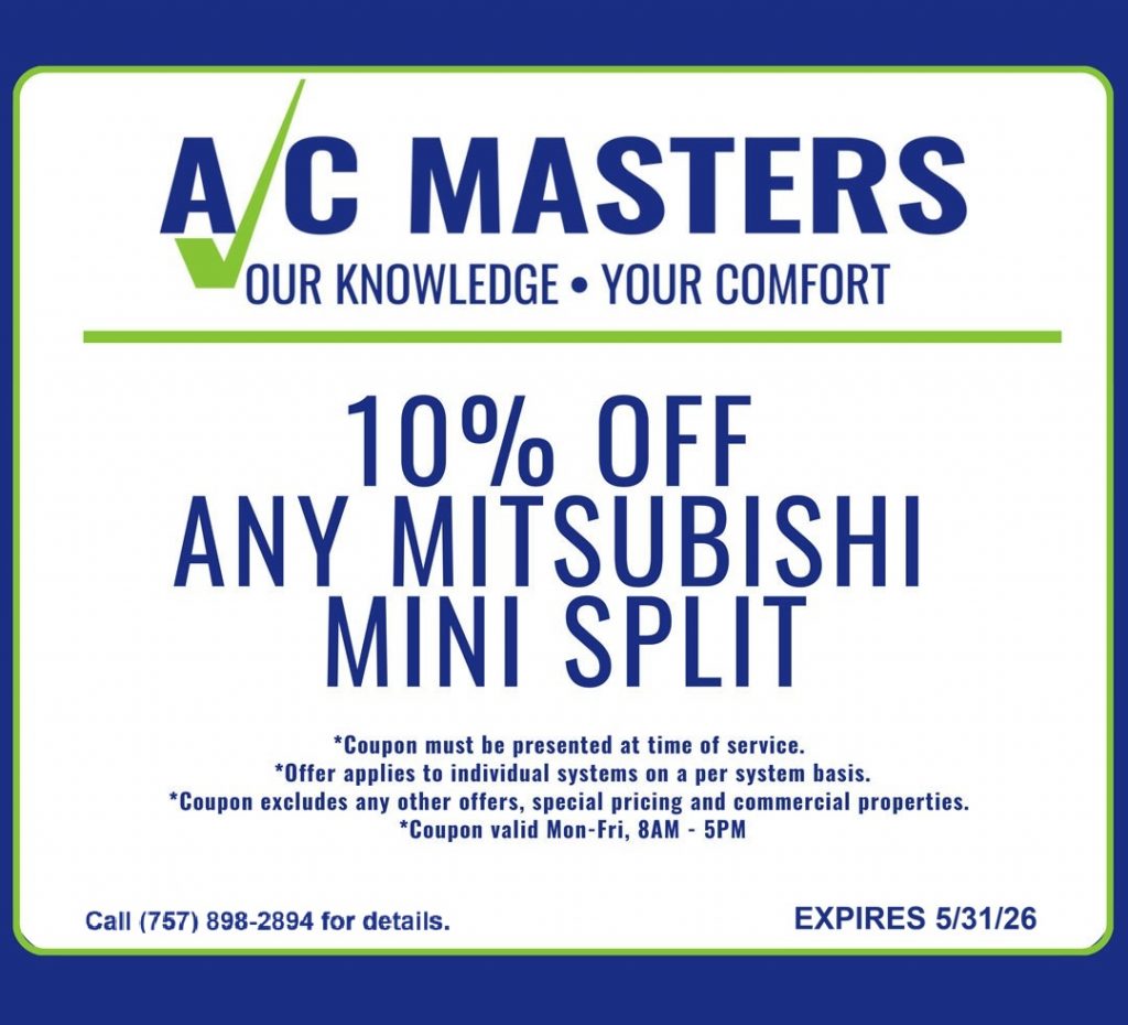 10% off Any Mitsubishi Mini Split - Expires 5/31/26